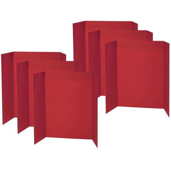 Pacon Presentation Board, Red, Single Wall, 48" x 36", PK6 3770